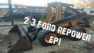 skid steer repower with 23 mustang motor ep1 [upl. by Ehcsrop620]