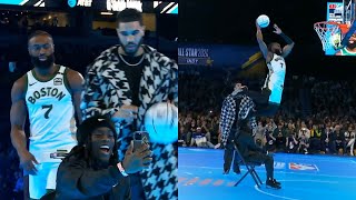 Jaylen Brown gets booed by crowd after dunking over 5’3 Kai Cenat sitting down 😬 [upl. by Art]