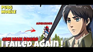 I FAILED AGAIN  One Man Squad  PUBG MOBILE pubgmobile livikpubg onemansquad [upl. by Sapers837]