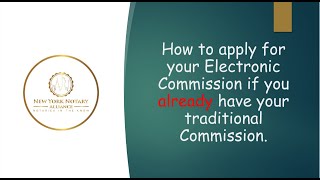 How to apply for electronic notary commission [upl. by Eicam]