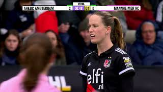 EHL Womens final 202324 AHBC Amsterdam v Mannheimer HC [upl. by Etnohc]