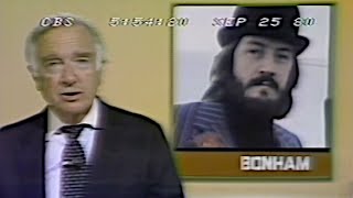 John Bonham  Walter Cronkite News Report of Death 1980 [upl. by Atiuqahs202]