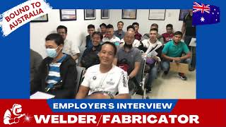 EMPLOYERS INTERVIEW BOUND TO AUSTRALIA  WELDER  FABRICATOR [upl. by Doretta]