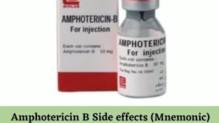 Amphotericin B Side effects Mnemonic [upl. by Nesyt]