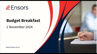 Budget Breakfast  November 2024 [upl. by Aymahs]