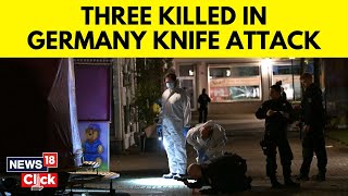 Germany News  3 Killed Several Injured In Knife Attack At Festival In Germanyd Election Win  N18G [upl. by Gnaig]