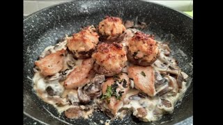 DES CHAMPIGNONS FARCIS A LA SAUCE FORESTIÈRE طبق شانبينيو راقي و بنين [upl. by Winwaloe]