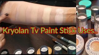 How to Use Krylon Tv Paint Stick  Krylon Paint Stick  Kryolan Pancake use  Real Beauty Secrets [upl. by Verene188]