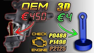 3D Print Fix  Peugeot amp Citroen HDi P0488 P1498 amp P2125 ThrottleAir Metering Valve [upl. by Hedda15]