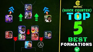 Top 5 Quick Counter Best Formations In eFootball 2024 Mobile  4132 is Available🤔 [upl. by Manheim]