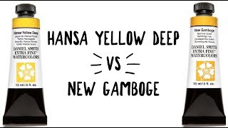 Daniel Smith Color Showdown S2 Ep1  Hansa Yellow Deep vs New Gamboge [upl. by Wareing600]