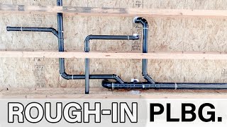 Plumbing ROUGH IN For New Construction  Master Bathroom  2022 [upl. by Jackson]