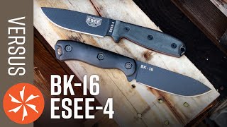 Survival Knife Showdown Becker KABAR BK16 vs ESEE4  KnifeCenter Reviews [upl. by Bertrando311]