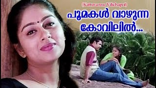 പൂമകൾ വാഴുന്ന കോവിലിൽ Kattu Vannu Vilichappol Movie  Malayalam Film Songs  Hits of MG Sreekumar [upl. by Oneil396]