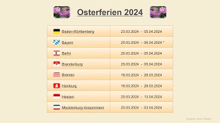 Osterferien 2024 [upl. by Hueston514]