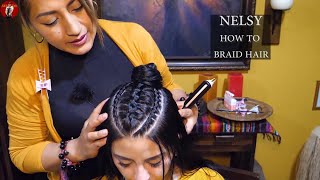 ASMR NELSY  HOW TO BRAID HAIR  ASMR [upl. by Cindee972]