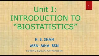 Introduction to biostatistics lecture 1 part B 29 July 2021 Urdu Lecture Biostatistics for Nurses [upl. by Dexter]