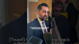 Humza Yousaf responds to Celtic fans Palestine flag display [upl. by Noiroc]