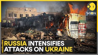 RussiaUkraine war Russia fires waves of missiles amp drones across Ukraine  World News  WION [upl. by Kcirdez]