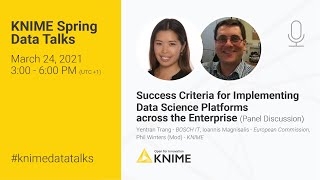 Success Criteria for Implementing Data Science Platforms Across the Enterprise Panel Discussion [upl. by Enahsed]