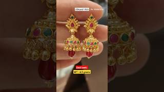 Traditional gold jumki lightweight 22 karat hallmarked [upl. by Lawan]