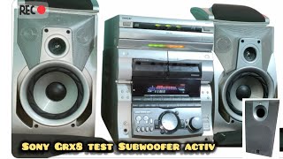 Sony Grx8 Test Subwoofer Activ Yamaha Sw005 [upl. by Nnylav583]