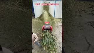 Horizontal grass cutter crushes rice straw corn stalks elephant grassetc with adjustable length [upl. by Dremann]