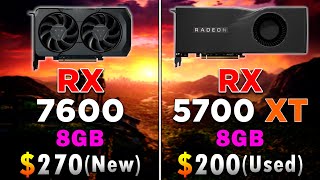 RX 7600 2023 Entry Level vs RX 5700 XT 2019 Flagship  PC Gameplay Tested in 1080p 1440p and 4K [upl. by Athey886]