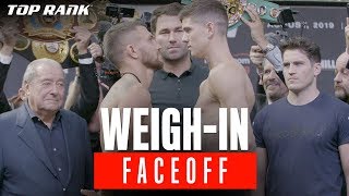 Loma vs Campbell Weighin Faceoff [upl. by Esiom]