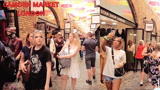 🇬🇧 FAMOUS CAMDEN MARKET IN LONDON SUMMER 2023 STREET FOOD WALKING TOUR [upl. by Cathey]