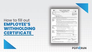 How to Fill Out Form W4 or Employees Withholding Certificate [upl. by Einnij]