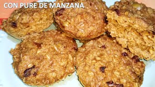 PAN HECHO CON PURE DE MANZANA Y AVENA SIN HORNO [upl. by Evoy]