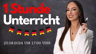 1 Stunde DEUTSCHUNTERRICHT🇩🇪 Deutsch lernen  Grammatik  Wortschatz  A2  B1  B2  C1 [upl. by Nref]