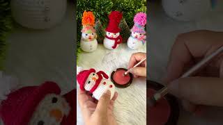 Crochet Snowman ⛄️ crochetrainbowsandbutterflies crochet christmas hobby [upl. by Hach]