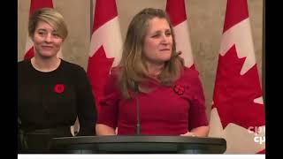 Chrystia Freeland Shts Herself on Stage Following Trump Win [upl. by Hugibert]