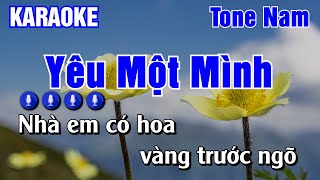 Yêu Một Mình Karaoke Tone Nam  Karaoke AK [upl. by Ateekram]