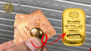 Purification of Gold in a Simple Method  How to refine gold with Copper  Gold Refining [upl. by Edmonds340]