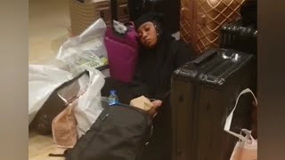 ACTRESS LIZZY ANJORIN CAUGHT SLEEPING WITH HER LUGGAGE AFTER BEEN ACCUSSED BY ACTRESS IYABO OJO [upl. by Cesar]