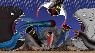 Sea Eater VS Worm VS Bloop Vs El Gran Maja VS Mega Mosasaurus [upl. by Alhsa267]