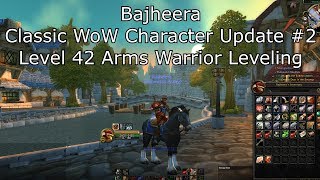 Bajheera  Classic WoW Level 42 Warrior Update Gear Talents Addons amp Macros D [upl. by Anaihsat540]