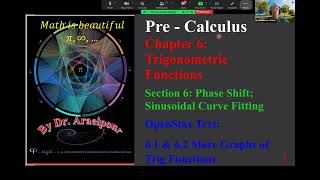 2024 Fall Math 111 Section 62 Phase Shift amp Sinusoidal Curve Fitting [upl. by Maybelle955]