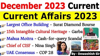 December 2023 Monthly Current Affairs  Current Affairs 2023  Monthly Current Affairs 2023 current [upl. by Eicul]