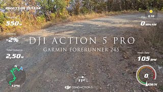 Afternoon MTB Trail Ride DJI ACTION 5 PRO  Garmin Forerunner Overlay [upl. by Roswald]