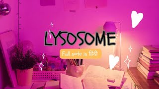 Lysosome full note in Hindi Msc Zoology Notes in Hindi [upl. by Notlrak]