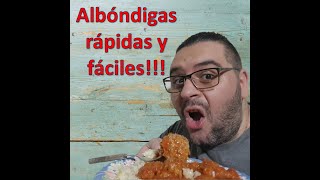 Albondigas con arroz receta fácil Rapida y Económica [upl. by Laforge]