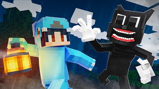 We Survived CARTOON CAT In Minecraft With Crazy Fan Girl [upl. by Bibbie769]