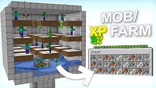 Minecraft Easiest Mob XP Farm Tutorial 120 Without Spawner [upl. by Niamart431]