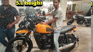 51 height yezdi scrambler  kya yah bike ride kar sakte 51 हाइट [upl. by Norrab]