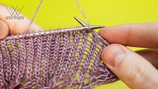 Twisted Ribbing  Knitting Tutorial [upl. by Ailadgim293]