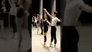 Bolshoi Ballet Academy duet class First try of the combination so nobody knew what they were doing [upl. by Ayotnahs584]